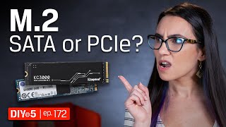 SATA M2 SSD vs PCIe M2 SSD  What’s the difference – DIY in 5 Ep 172 [upl. by Dorene]