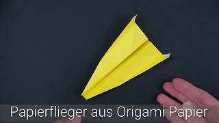 Papierflieger aus Origami Papier falten und basteln [upl. by Rabiah]