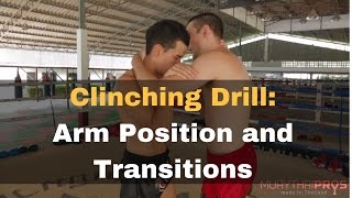 Muay Thai Clinching Drill  Pull and Knee Drill [upl. by Idnahs]