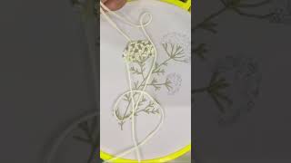 Embroidery Design  Easy Way To Stitch Flower shorts embroidery stitch subscribe art flowers [upl. by Rafaellle]