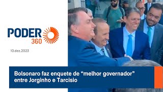 Bolsonaro faz enquete de “melhor governador” entre Jorginho e Tarcisio [upl. by Archibald697]