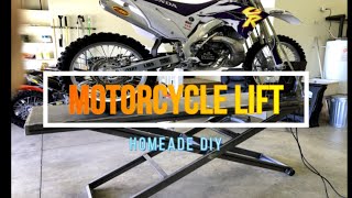 DIY motorcycle lift [upl. by Corwun942]