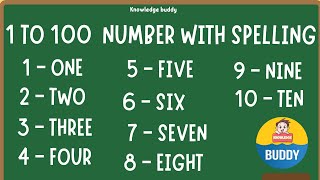 Number names 1 to 100 in english  One to Hundred Spelling  1 to 100 Spelling  Counting [upl. by Poll88]