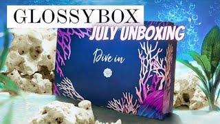 UNBOXING GLOSSYBOX JULY 2022 BEAUTY SUBSCRIPTION BOX [upl. by Nnylatsirk]