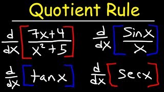 Quotient Rule For Derivatives [upl. by Bysshe430]