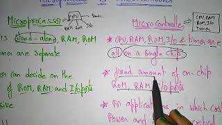 Microprocessor VS Microcontroller  MPC  Lec5  Bhanu Priya [upl. by Jaffe589]