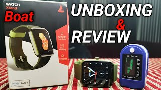 Boat Xtend Smartwatch  Unboxing and First Impression  Review  Should You Buy [upl. by Nilya]