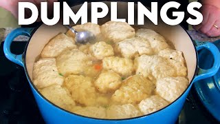 The FLUFFIEST Dumplings For Stews How To Make Dumplings [upl. by Hamrnand]