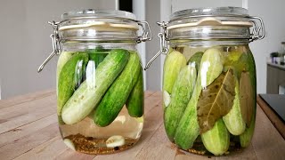 How to make PICKLED GHERKINS or CUCUMBER  CRUNCHY CUCUMBER PICKLES Homemade easy recipe [upl. by Gneh662]