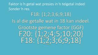 Graad 7Wiskunde  Veelvoude en faktore [upl. by Aneetsyrk]