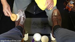 Relaxing Shoe Restoration  Angelo Shoe Shine ASMR [upl. by Erreip357]