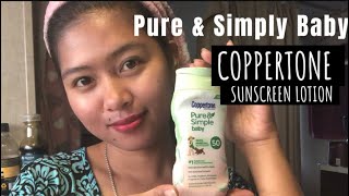 COPPERTONE SUNSCREEN LOTIONPURE amp SIMPLY BABY WITH 100 MINERAL [upl. by Allenod915]