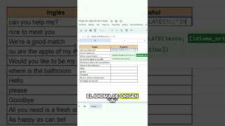 Google Sheets  EP 19  Traducción de Texto 💻 reels excel tips trending google educación [upl. by Watson738]