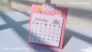 Mini desk calender of 2023 diy ✨ how to make calendar easily🗓️ aesthetic [upl. by Oakley257]