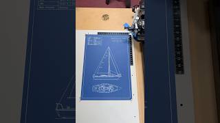 Cape Dory 30 Sailboat Blueprint Art drawn by pen plotter ￼ [upl. by Tarrah634]