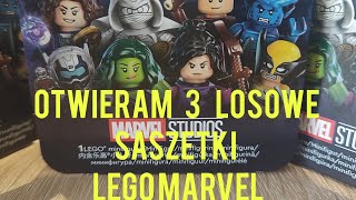 Otwieram 3 losowe saszetki lego lego marvel legominifigures legomarvel [upl. by Nicky856]