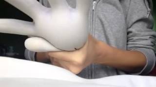 ASMR Turning rubbergloves inside out [upl. by Nairdad]