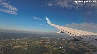 Onboard TUIfly B737800 DABMQ  Landing at DUS  20240805 [upl. by Kenwrick5]