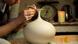 Throwing a Round Bellied Vase with Flared Top  Matt Horne Pottery [upl. by Acinimod]