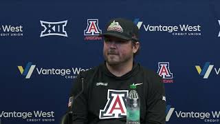 Arizona Football Press Conference  Matt Adkins [upl. by Eirameinna]