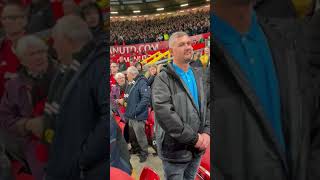 Liverpool fans singing 🎶 Ole’s at the wheel 🎶 [upl. by Atsirhc]