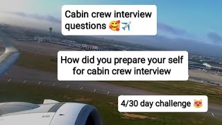 Cabin crew interview question ✈️😻trending cabincrews aviation interview interviewquestions [upl. by Kissie]