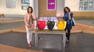 orYANY Lyssie Soft Pebbled Leather ColorBlock Tote with Dan Wheeler [upl. by Elac]