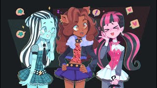 SoloTrio Theme Song Clawdeen Dracularua and Frankie Stein Monster High [upl. by Norga]