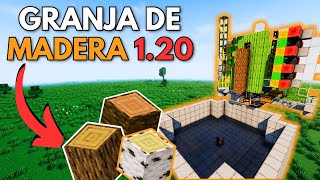 GRANJA de MADERA MINECRAFT 120 MUY EFICIENTE [upl. by Assirrem]