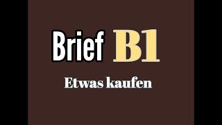 Brief B1 etwas kaufen [upl. by Akeenat]