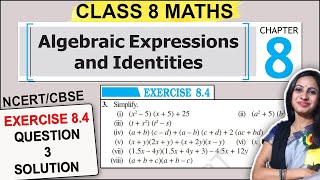 Class 8 Maths Exercise 84 Question 3 Solution  8th Class Maths NCERT Chapter 8 Algebraic Express [upl. by Noami]