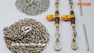 VEVOR Ratchet Chain Binder Secure 7100 lbs Loads with Ease LaborSaving AntiSkid Handle [upl. by Lynne997]