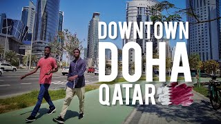 Tour of the beginning of Downtown Doha  Doha Qatar 🇶🇦 [upl. by Enileqcaj783]