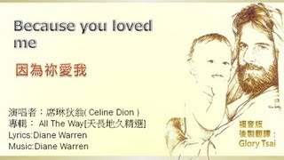 榮耀之聲11 Because you loved me 因為祢愛我  中文字幕 福音版 詩歌版 [upl. by Vladamir]