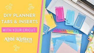 How to Make Planner Tabs and Dividers With Cricut [upl. by Win]