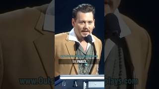 Johnny Depp jumps into Jack Sparrow character [upl. by Ahseirej694]