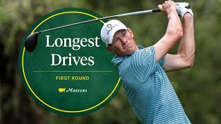 The Longest Drives From the 2024 First Round  The Masters [upl. by Maje]