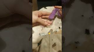 Pov a crocheter tries knitting 🤭 crochet begginers knitting [upl. by Kerwinn]