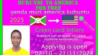 GREEN CARD LOTTERY 2025 YATANGUYE TWANDIKIRE TUGUFASHE KWIYANDIKISHA TUNAGUKURIKIRANE MPAKA mfisho [upl. by Aramoj229]