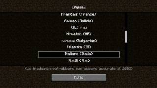 Minecraft 11  Selezione Lingua ITALIANO [upl. by Shinberg826]