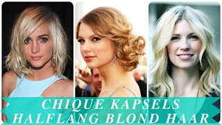 Chique kapsels halflang blond haar [upl. by Aifoz278]