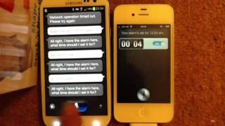 iPhone 4s Siri vs Galaxy S3 S Voice [upl. by Joshua6]