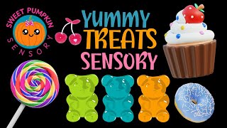 Baby Sensory Video Toddler Sensory YUMMY TREATS Help Baby Relax High Contrast babysensory [upl. by Eceinahs896]