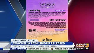 2024 Coachella Music and Arts Festival lineup released [upl. by Ycnan]