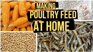 HOW TO PREPARE AND MIX POULTRY FEEDS  Making broiler chicks feeds poultry farm broiler [upl. by Ebenezer]