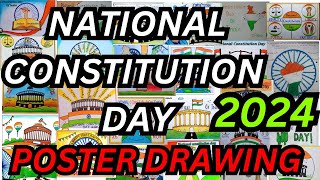 National Constitution Day Drawing ideas 2024  Indian Constitution Day poster ideas Samvidhan diwas [upl. by Ainivad]