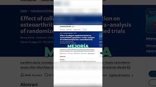 Osteoartritis y suplementos de colageno 🤔 dieta nutru nutricion salud articulaciones [upl. by Ain]
