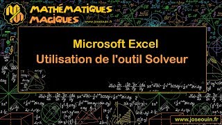 Excel  Utilisation de loutil quotSolveurquot [upl. by Atinuahs]