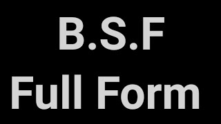 BSF Full Form  BSF  Full Form BSF Meaning [upl. by Ramgad]