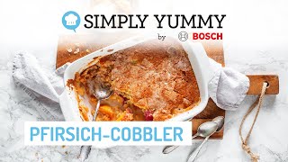 Pfirsich Cobbler super saftig mit Zuckerkruste 🍑😍  SIMPLY YUMMY Rezepte [upl. by Yevreh]